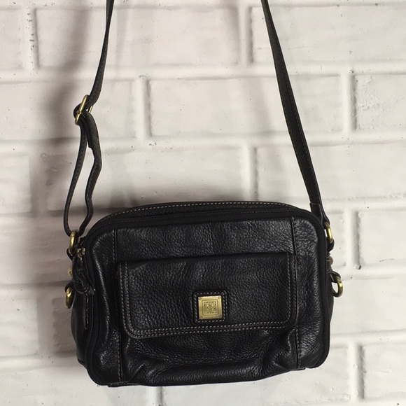 giani bernini black leather purse